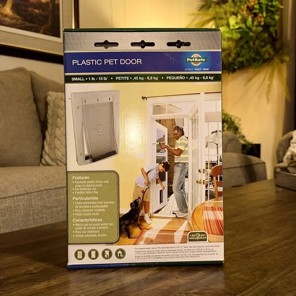 ❣️SALE NWT PETSAFE PLASTIC PET DOOR SYSTEM WHITE SMALL 1lb-15lb Radio System - Picture 1 of 16